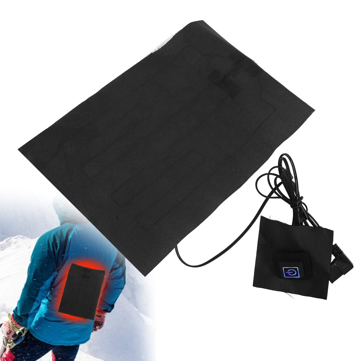 USB Electric Heating Pad Set for Clothes & Vests - Outdoor Winter Camping