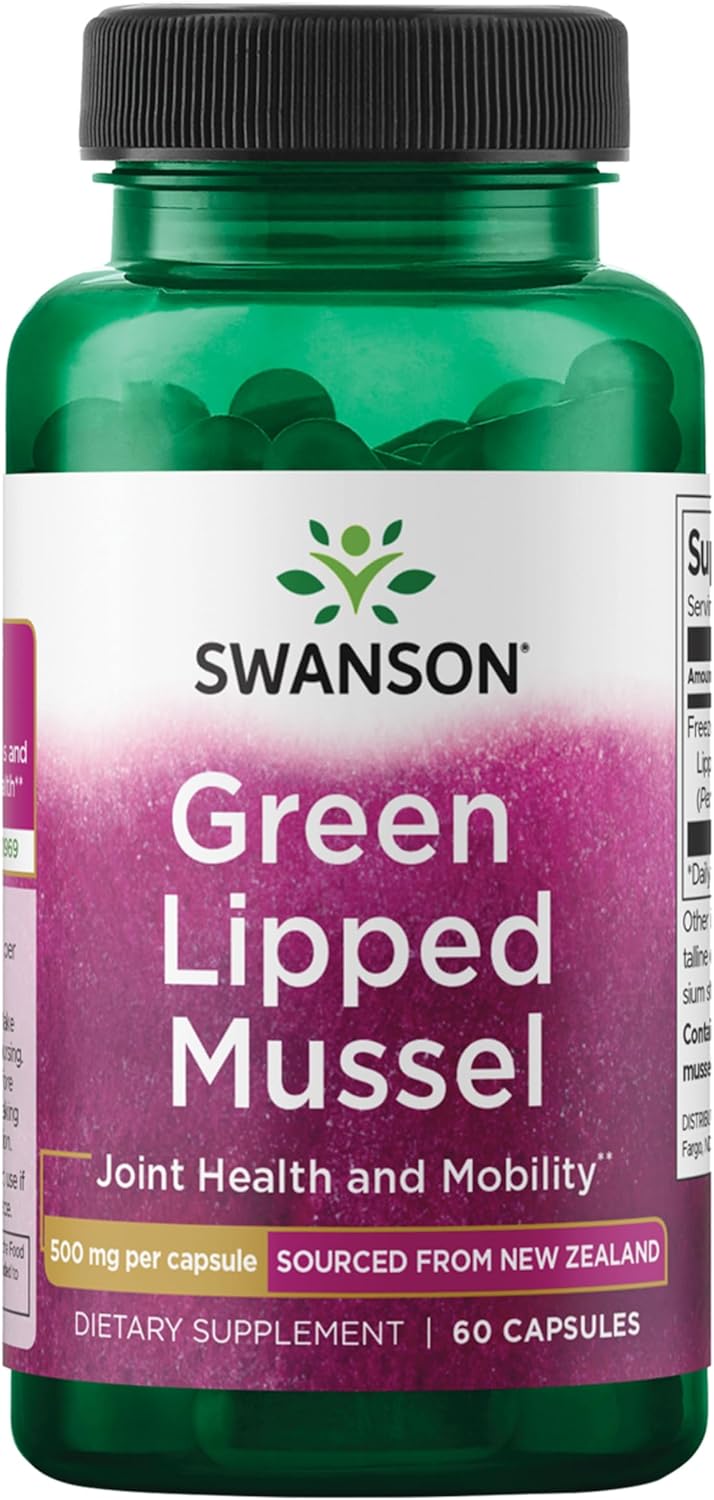 Swanson New Zealand Green Lipped Mussel: Joint Support & Mobility (60 Capsules)