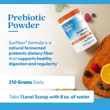 Doctor's Best Prebiotic Powder Supplement with Sunfiber Guar Fiber - Digestive Health & Nutrition Support for Women & Men, Unflavored, Easy Dissolve, Gluten Free, Non GMO, Vegan - 7.4 oz