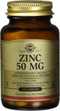 Solgar Zinc 50 Mg, 100 Tablets - الزنك لصحة البشرة والجهاز المناعي ودعم مضادات الأكسدة - 100 وجبة، 100 قرص