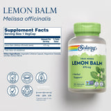 Solaray Lemon Balm: Calming & Relaxing Herbal Supplement