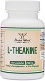 L-Theanine 200mg - 120 Soy-Free Capsules for Calm Focus & Stress Relief Synergy