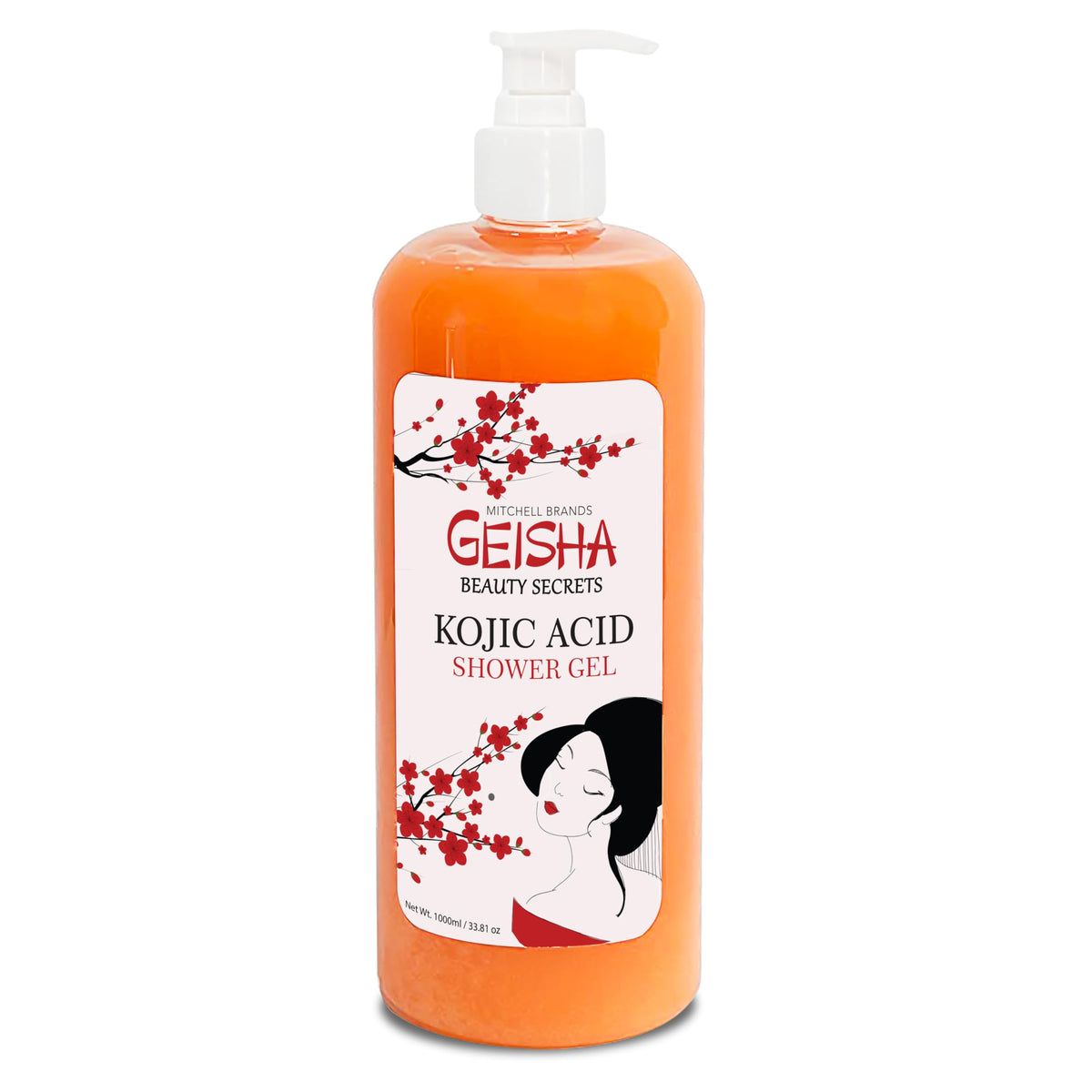 Geisha Kojic Acid Skin Brightening Body Wash - 33 oz - Even Out Skin Tone with Coconut Oil & Shea Butter