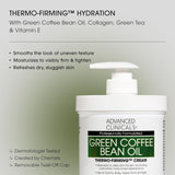 Advanced Clinicals Green Coffee Bean Oil Cream for Firming & Toning - 16 oz