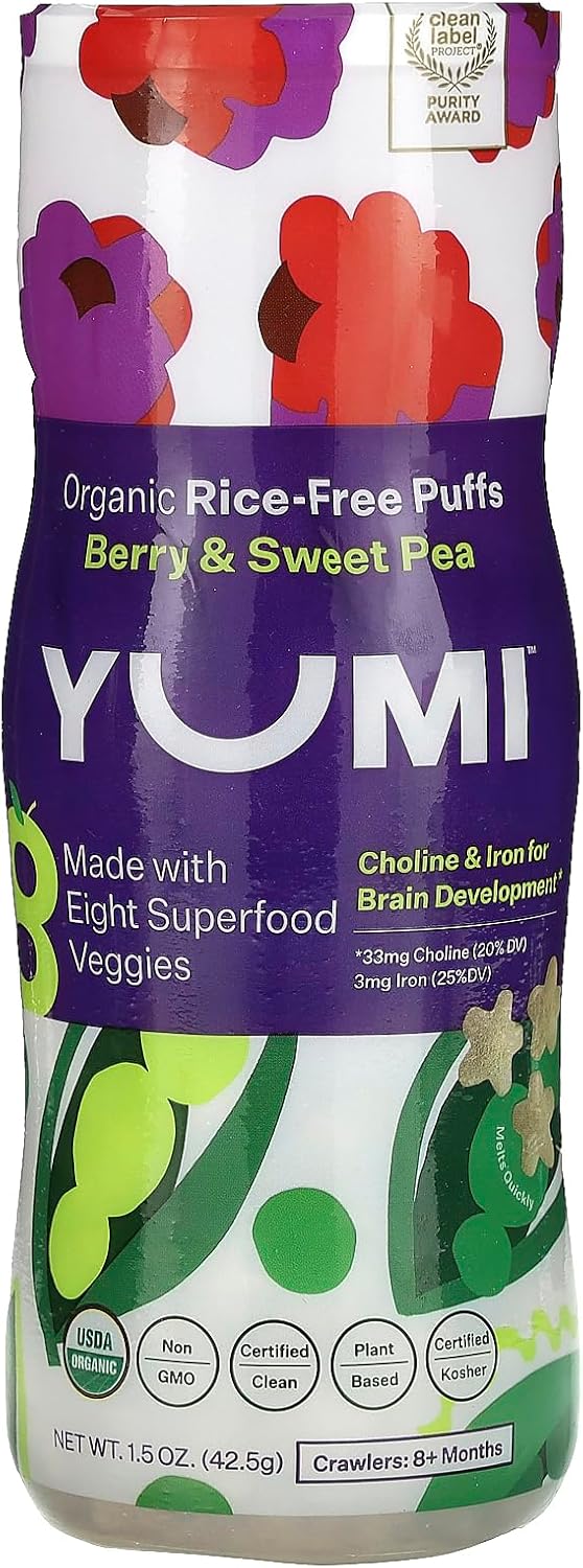 Organic Sweet Pea Puffs by Yumi - 1.5 oz Baby Food Snack