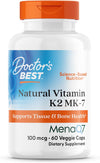 Doctor's Best فيتامين K2 MK-7 صحة العظام والقلب ١٠٠ ميكروجرام ٦٠ كبسولة نباتية