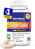Enzymedica Lypo Gold Lipase for Optimal Fat Digestion & Absorption 60 Caps