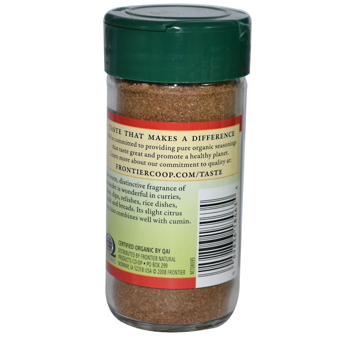 مسحوق بذور الكزبرة العضوية المطحونة (Organic Ground Coriander Seed) - فرونتير كواب (Frontier Co-op) - 1.66 أونصة - مع نفحات حمضية