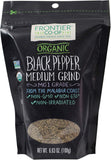 فلفل أسود عضوي مطحون بدرجة متوسطة (Organic Medium Grind Black Pepper) - فرونتير كواب (Frontier Co-op) - 6.63 أونصة - تابل فاخر