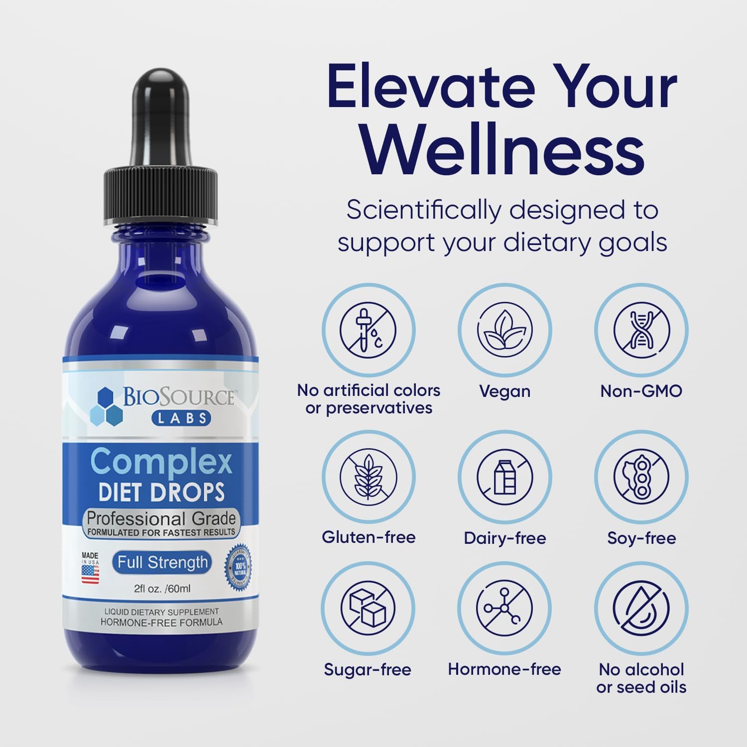 Complex diet drops for weight management for men and women