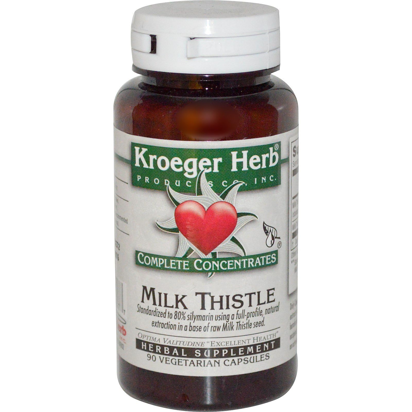 Kroeger Herb Milk Thistle 80% Extract | 90 Count Liver Support Supplement