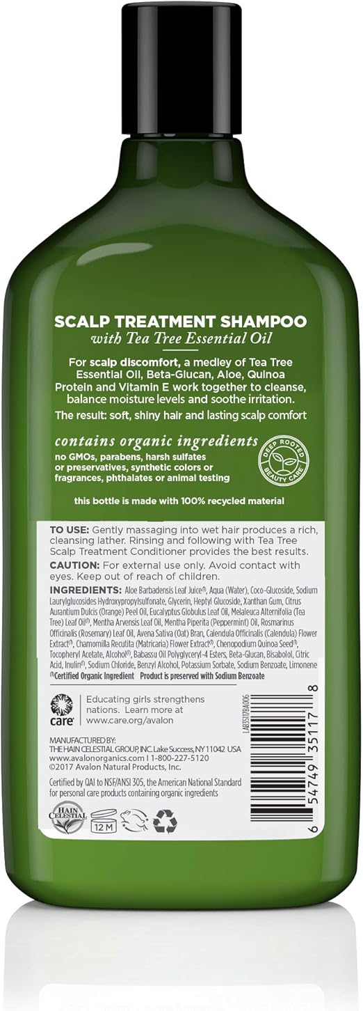 Avalon Organics Tea Tree Treatment Shampoo for Hair & Scalp