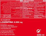 Marnys L-Carnitine Vial Liquid 2000Mg, 20 x 11 ml
