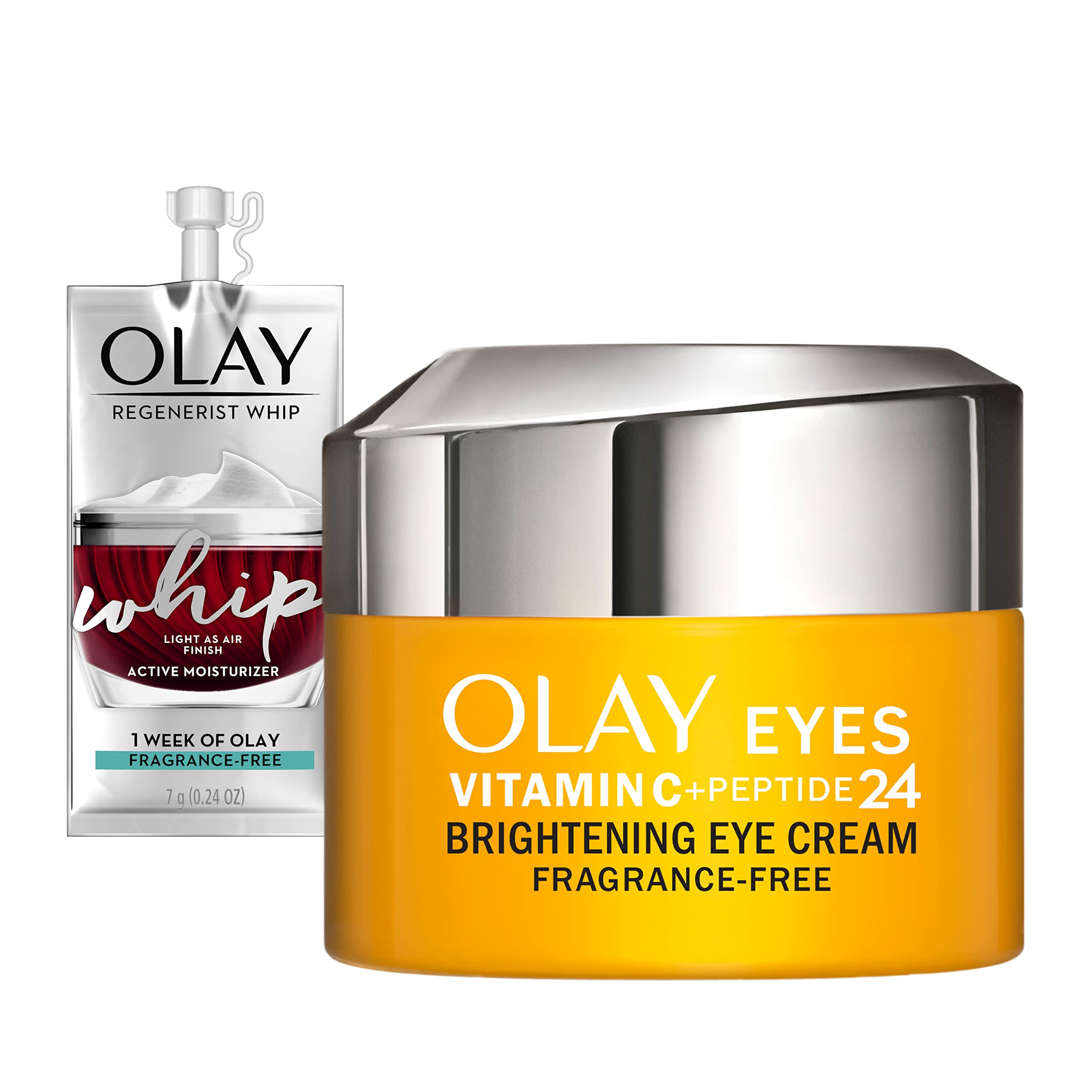 Olay Vitamin C + Peptide 24 Eye Cream Gift Set with Wet n Wild Whip Face Moisturizer