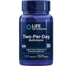 Life Extension Two-Per-Day High Potency Multi-Vitamin & Mineral Supplement - Vitamins, Minerals, Plant Extracts, Quercetin, 5-MTHF Folate & More - Gluten-Free - Non-GMO - 120 Tablets