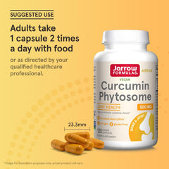 Jarrow Formulas Curcumin Phytosome 500 mg - 120 Veggie Capsules - Formulated with Meriva - Antioxidant Support Supplement - Joint Health & Support - 60 Servings