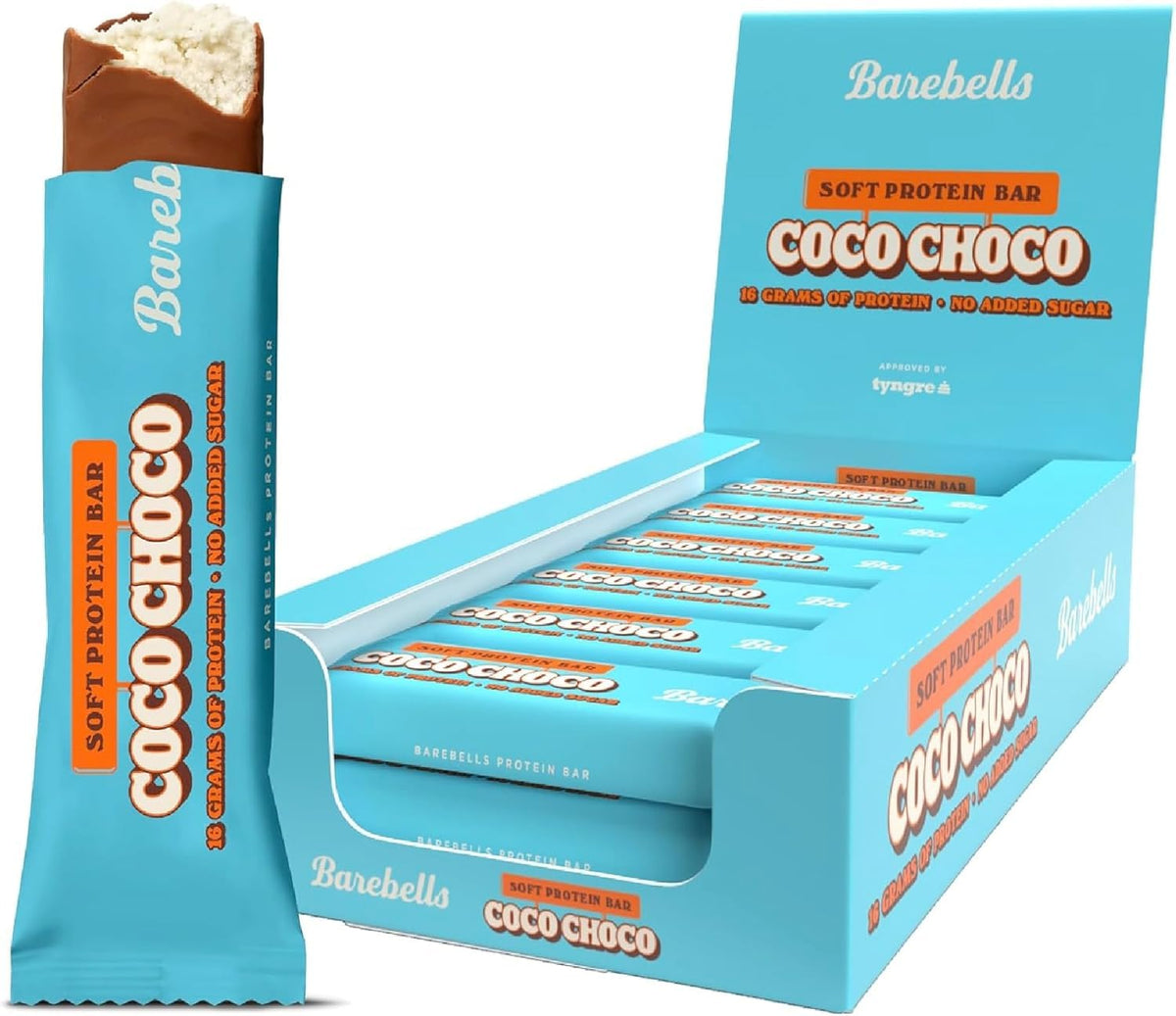 Barebell Soft Protein Bars – 16g Protein, Sugar-Free Chocolate, Low Carb, 12 x 55g (Coco Choco)