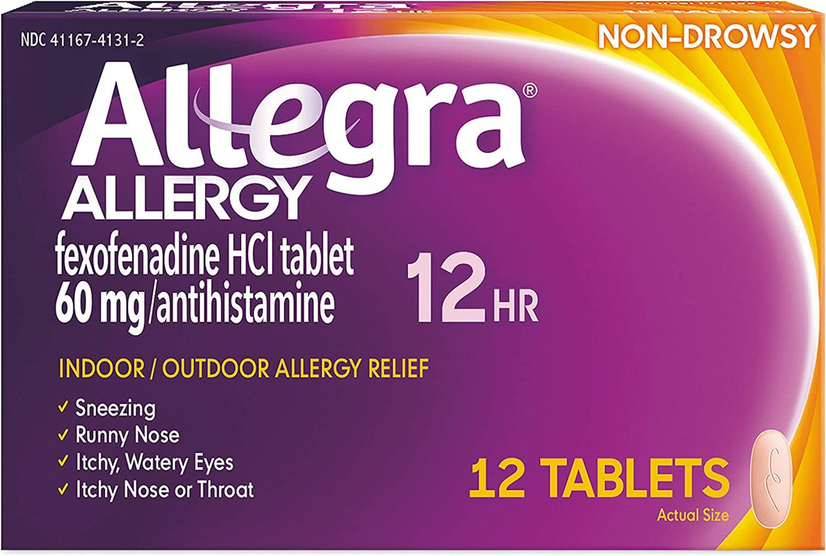 Allegra Allergy 12 Hour Tablets 12 ea (Pack of 6) - Convenient Multi-Pack