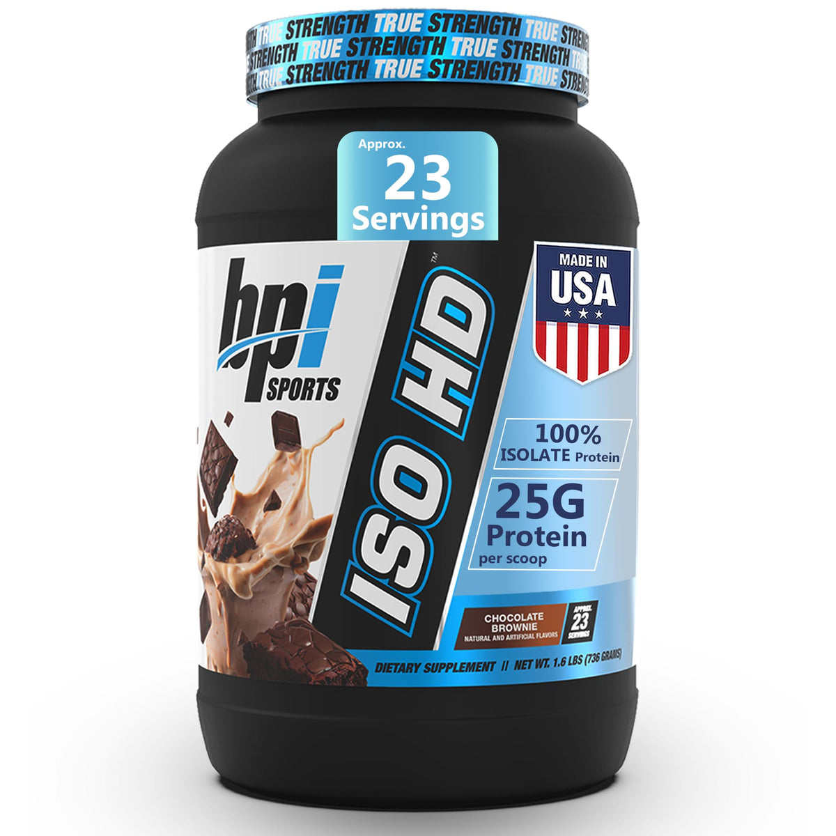 BPI Sports ISO HD Isolate Protein - Chocolate Brownie, 1.6 lbs
