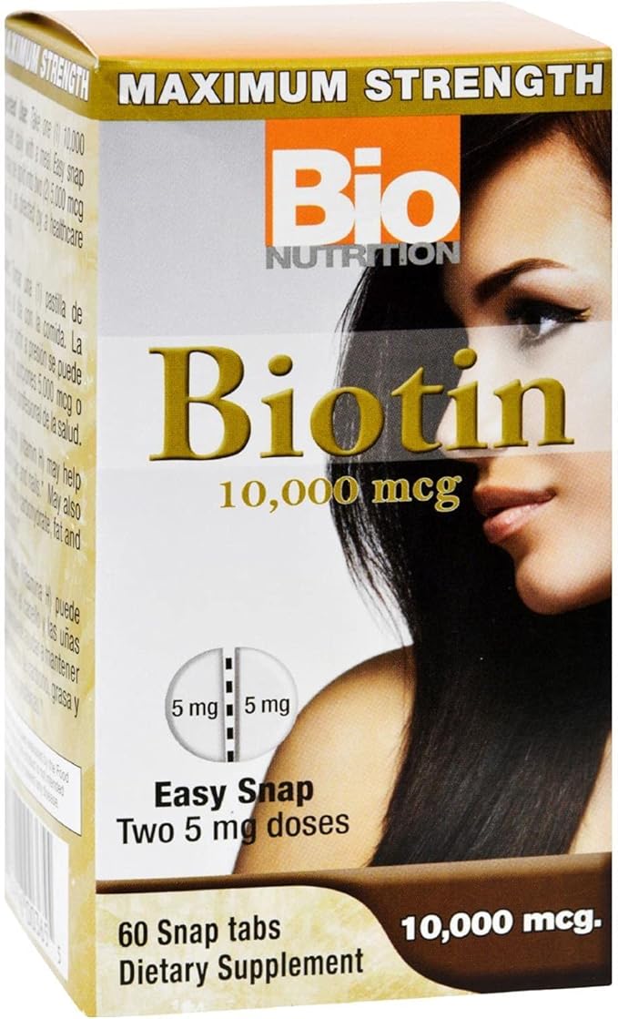 Bio Nutrition Biotin 10,000mcg - Supports Hair, Skin & Nail Health