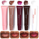 Paporich 5-Color Lip Jam Hydrating Lip Gloss Set - High-Shine Plumping Glossy Lipsticks with Glass-Like Finish
