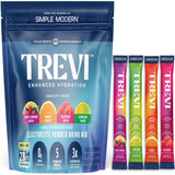 مسحوق Trevi خالي من السكر مع إلكتروليتات لترطيب الجسم.