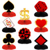 8-Piece Casino Birthday Party Decorations Set – Poker & Playing Card Theme Centerpieces & Signs