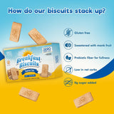 ChocZero Toasted Oat Breakfast Biscuits – Gluten-Free, High Fiber, No Added Sugar, 30 Biscuits per Box