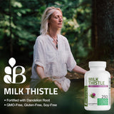 Bronson milk thistle supplement with silimarina and dandelion root for liver support