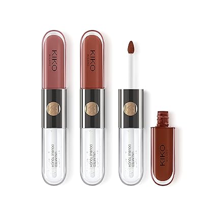 KIKO Milano Unlimited Double Touch Lipstick Kit: 3 Long-lasting Liquid Lipsticks