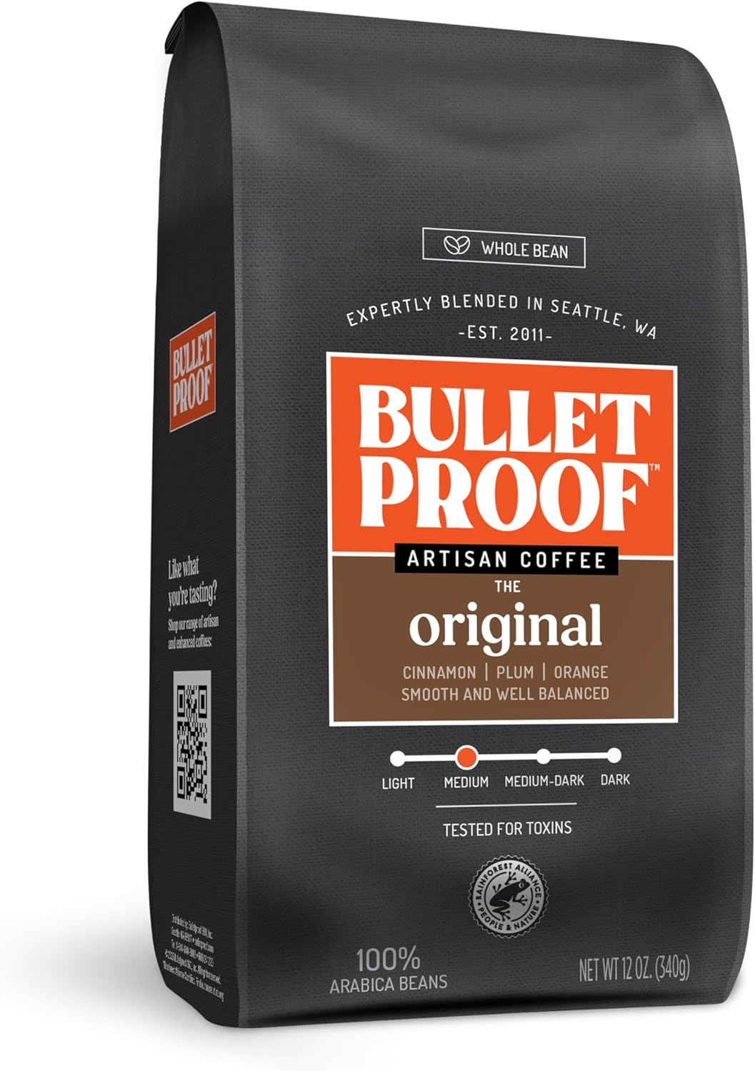 Bulletproof Original Medium Roast Whole Bean Coffee - 12oz