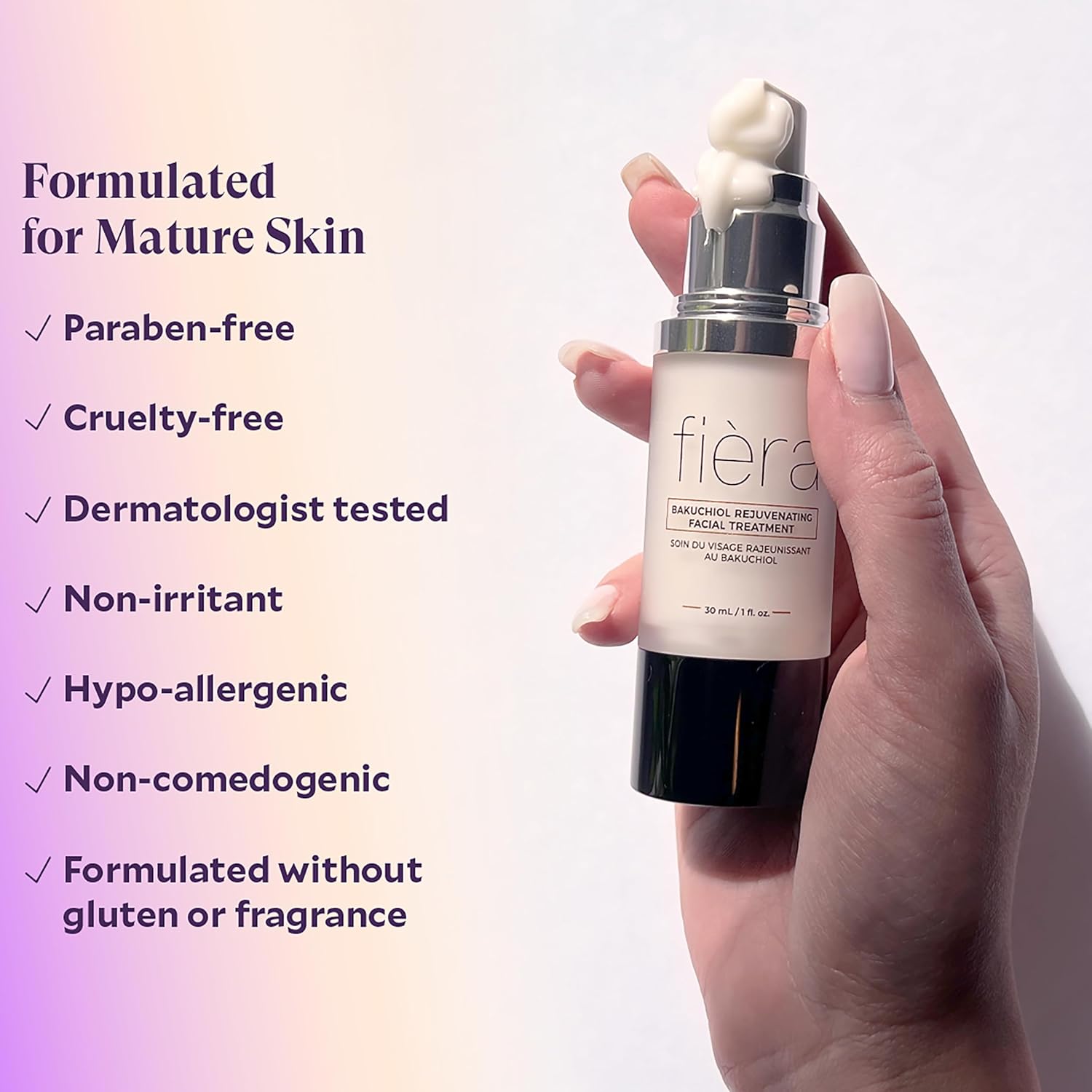 FIÈRA bakuchiol rejuvenating facial treatment for mature skin