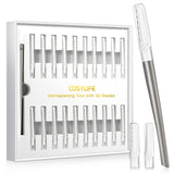 Dermaplaning Tool for Face Exfoliation - 20 Replaceable Blades, Facial Shaver & Eyebrow Razor for Peach Fuzz Removal