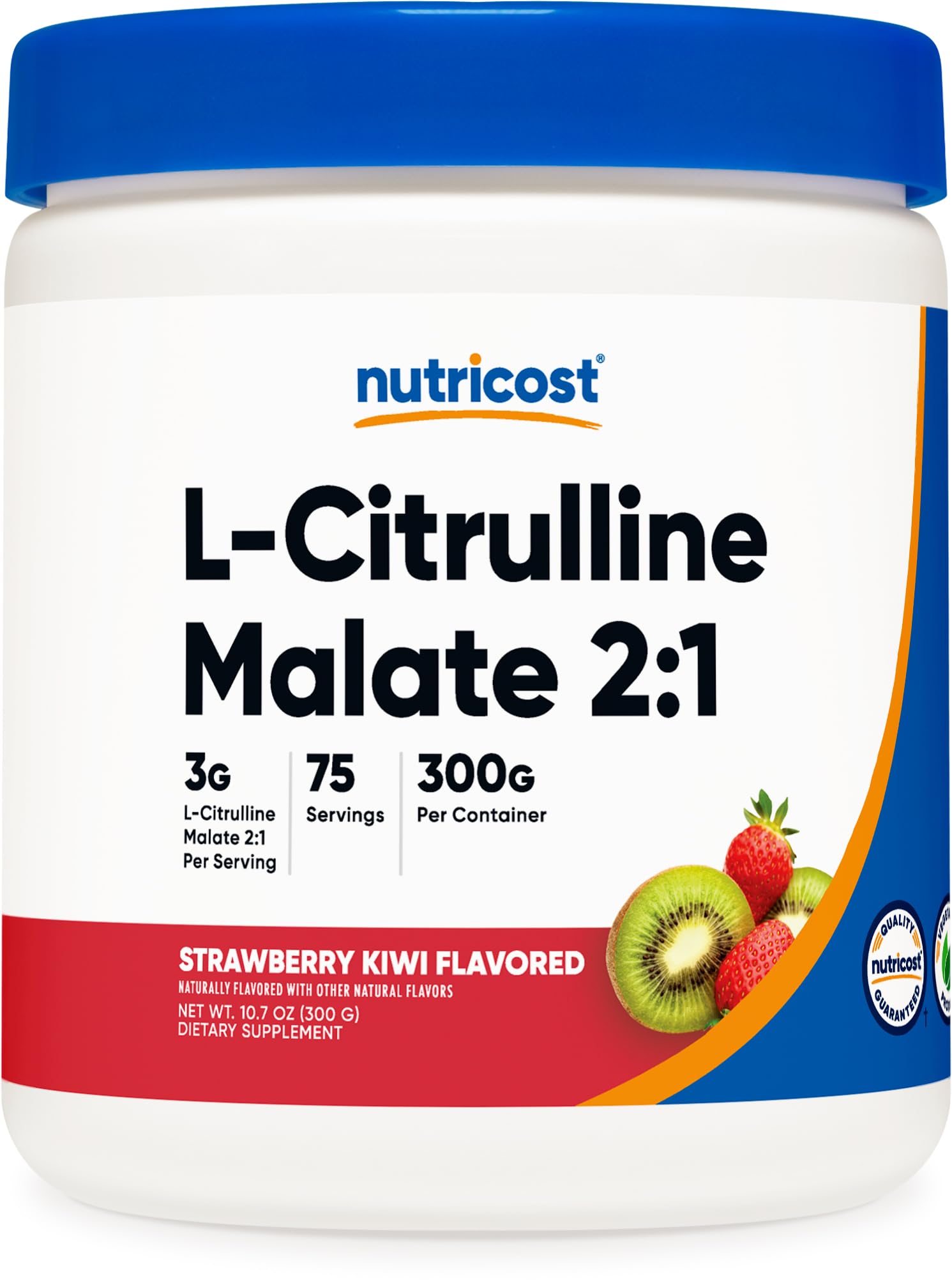 Nutricost L-Citrulline Malate 2:1 Powder - Strawberry Kiwi, 300g