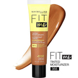 مكياج مايو بيلين Fit Me Tinted Moisturizer، تغطية طبيعية، لون Natural Tan، خفيف ومرطب.