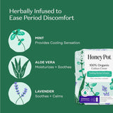 The Honey Pot Company - Herbal Pads for Women - Overnight w/Wings - Infused w/Essential Oils for Cooling Effect & Organic Cotton Cover - Feminine Care - FSA & HSA Eligible - 12 ct