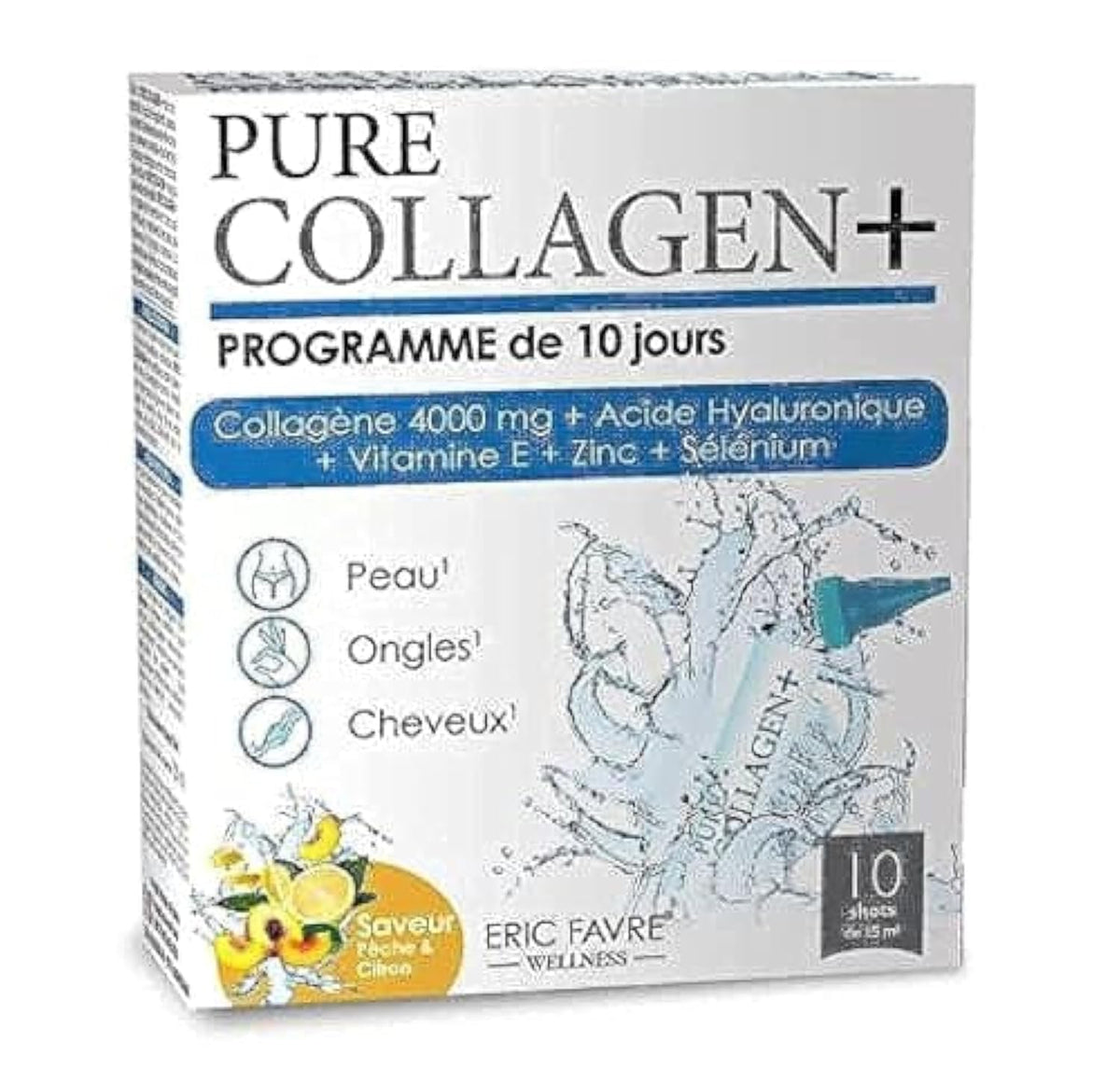 Pure Collagen Plus 10 Vials - Beauty Supplements for Skin Health & Anti-Aging