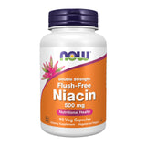 NOW Flush-Free Niacin 500mg Veg Capsules - 90 Count for Cardiovascular Health