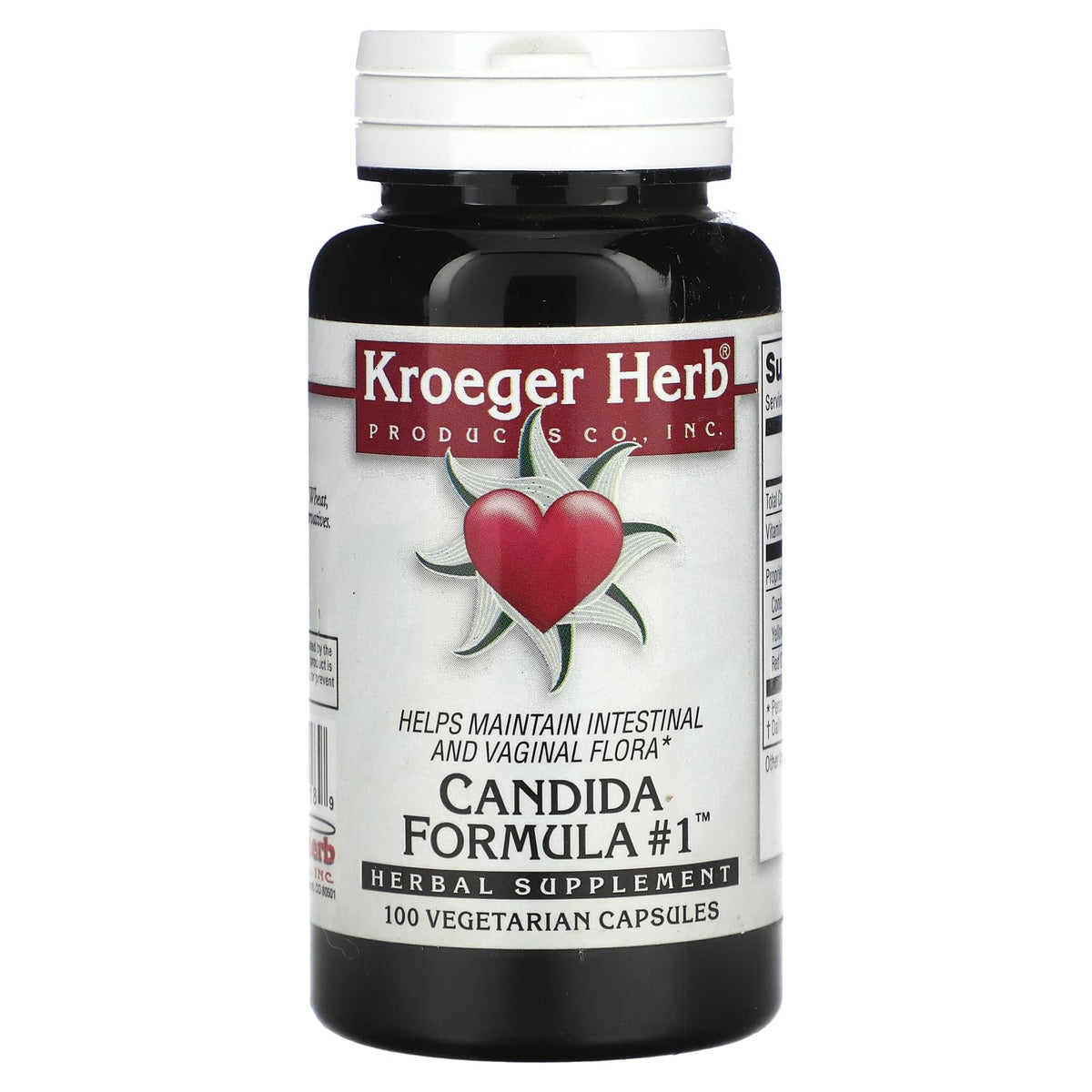 Kroeger Herb Candida Formula Capsules - 100 Count for Yeast Balance