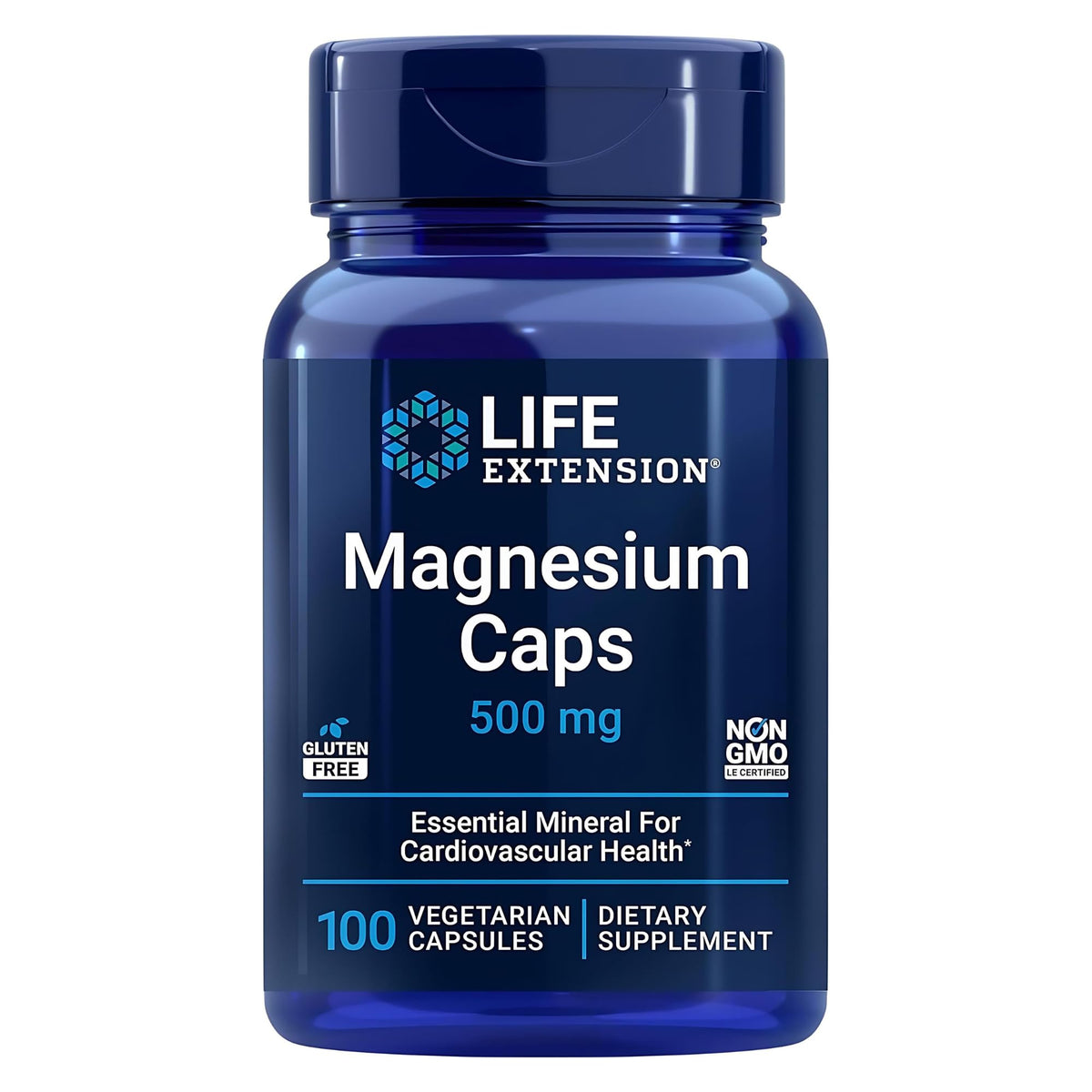 Life Extension Magnesium 500mg Capsules - High Potency Magnesium Supplement
