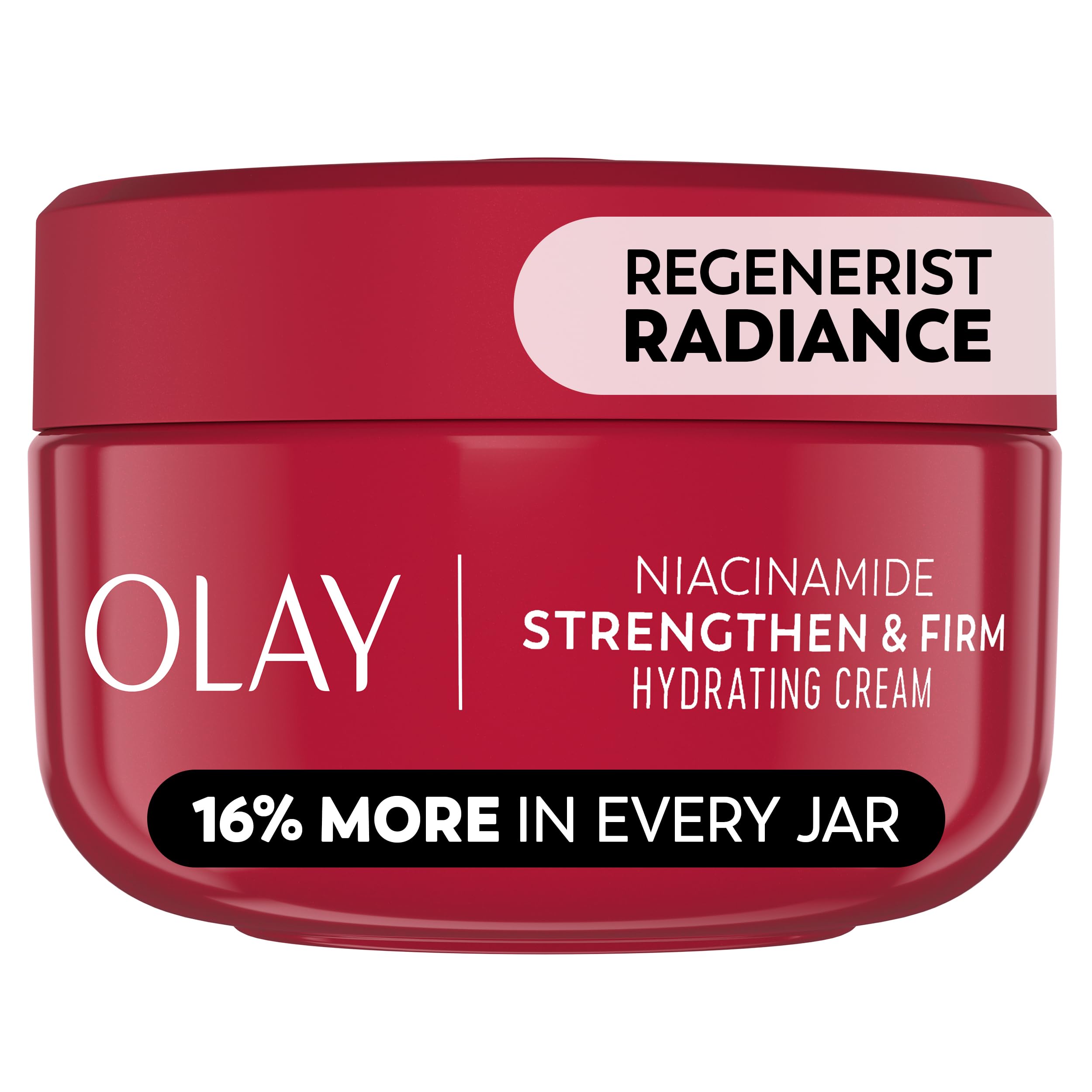 Olay Strong & Firm Niacinamide Face Moisturizer - 2 oz for Hydration & Cell Turnover, Eco Jar