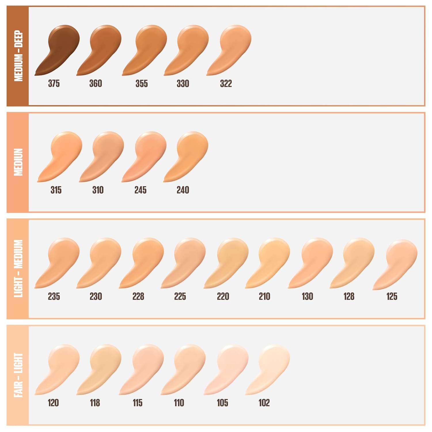foundation سائل Maybelline Fit Me Dewy + Smooth بلون Medium Buff، يوفر مظهرًا ناعمًا ومشرقًا.
