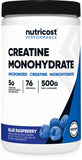 Nutricost Creatine Monohydrate Powder - Blue Raspberry, 500g for Enhanced Performance