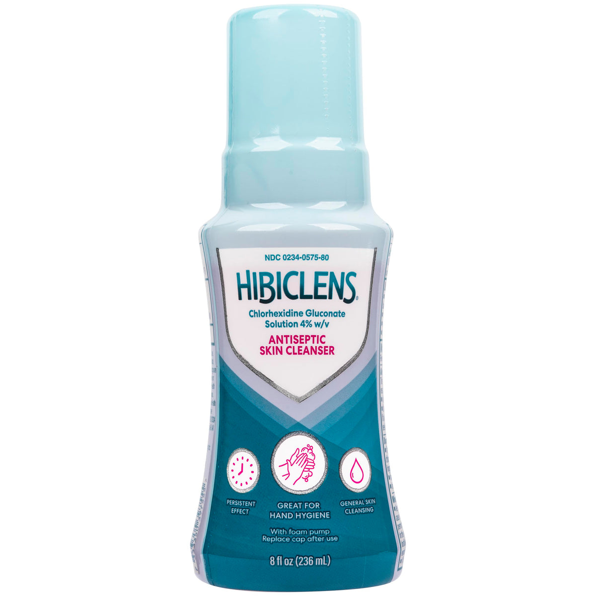 Hibiclens Antimicrobial Skin Cleanser - 8 oz with Foaming Pump - 4% CHG - Hospital-Grade Protection