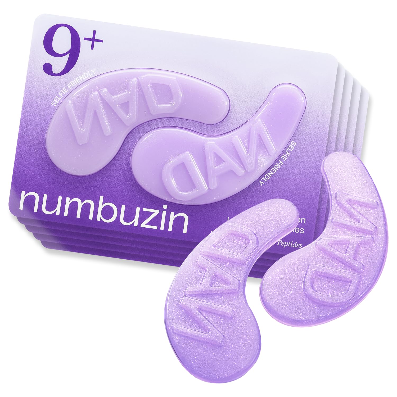 numbuzin No.9 Eye Patches – NAD+ Collagen Under Eye Patches for Dark Circles, Puffy Eyes, Wrinkles with Peptides, Caffeine & Niacinamide | 5 Pairs (10 Patches)