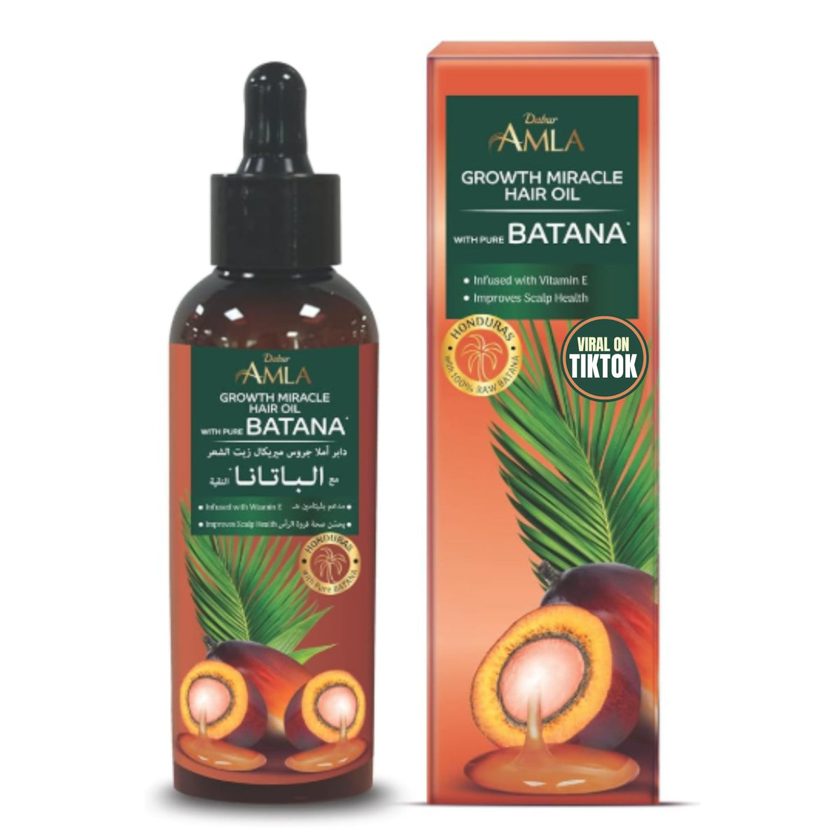 Dabur Amla Pure Batana Growth Miracle Hair Oil - 95ml | Promotes Growth & Shine