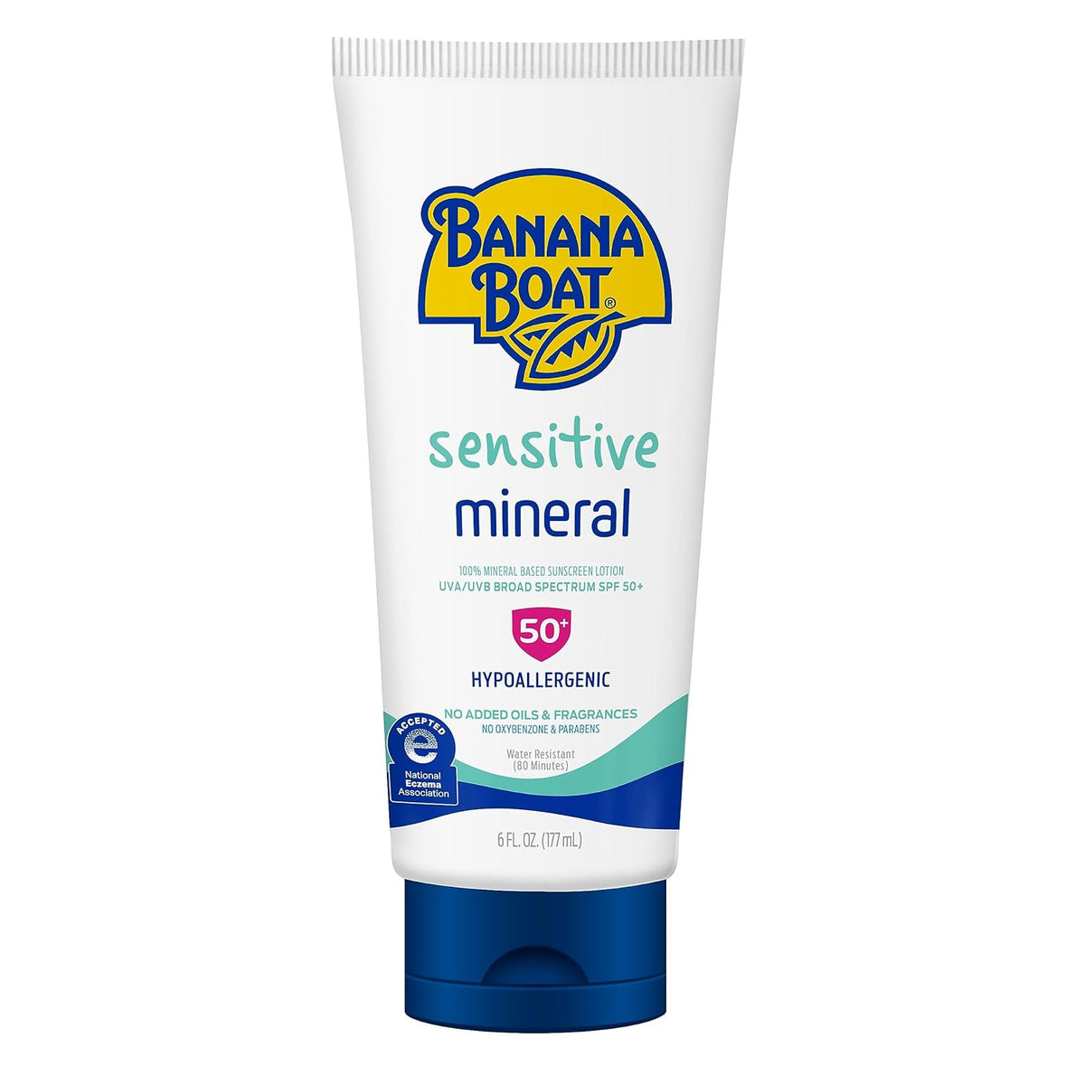 Banana Boat Sensitive Mineral Sunscreen Lotion SPF 50 (6oz)