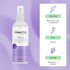 The Honey Pot Company - Refreshing and Restorative Panty and Body Plant-Derived Deodorant Spray - Paraben & Sulfate Free - Lavender Rose - 4 fl. oz