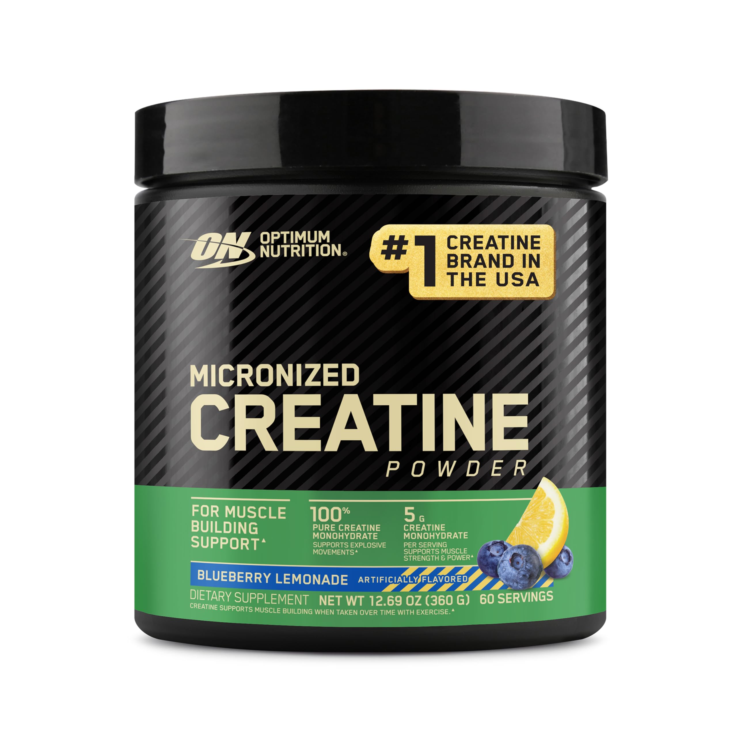 Optimum Nutrition Micronized Creatine Monohydrate - Blueberry Lemonade - 360g