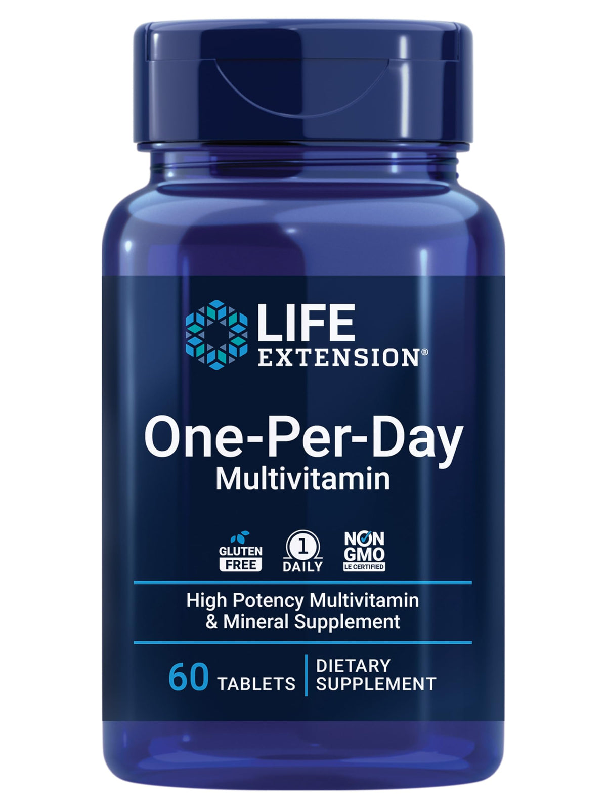 Life Extension One-Per-Day Multivitamin 60 Tablets - Immune, Heart & Brain Health
